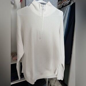 Offline by Aerie White Ribbed Knit Sweater NWOT
